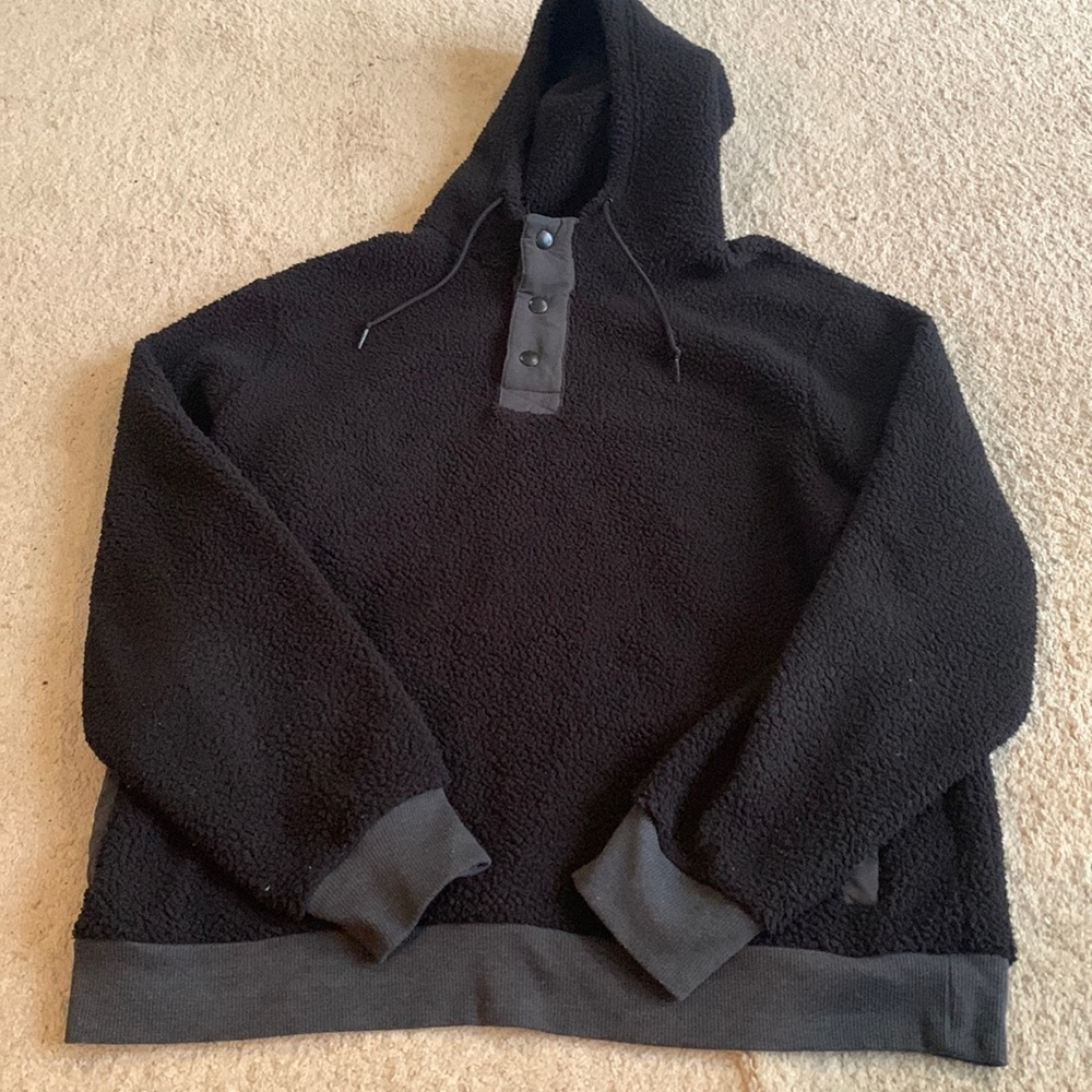Men’s Quarter Button Up Sherpa Sweatshirt